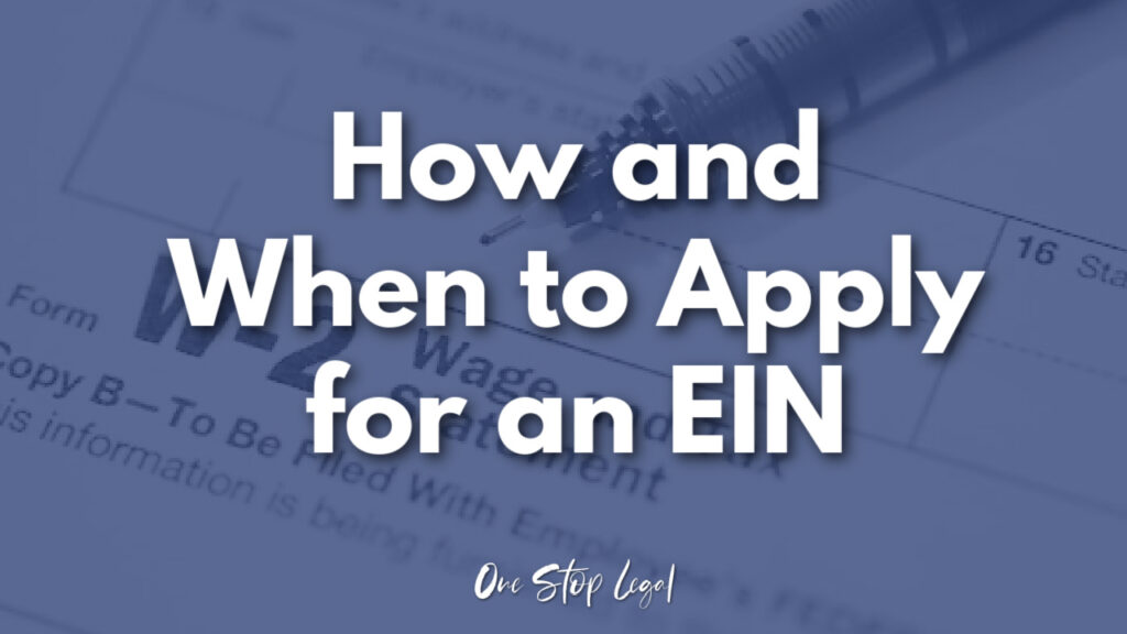Apply for an EIN