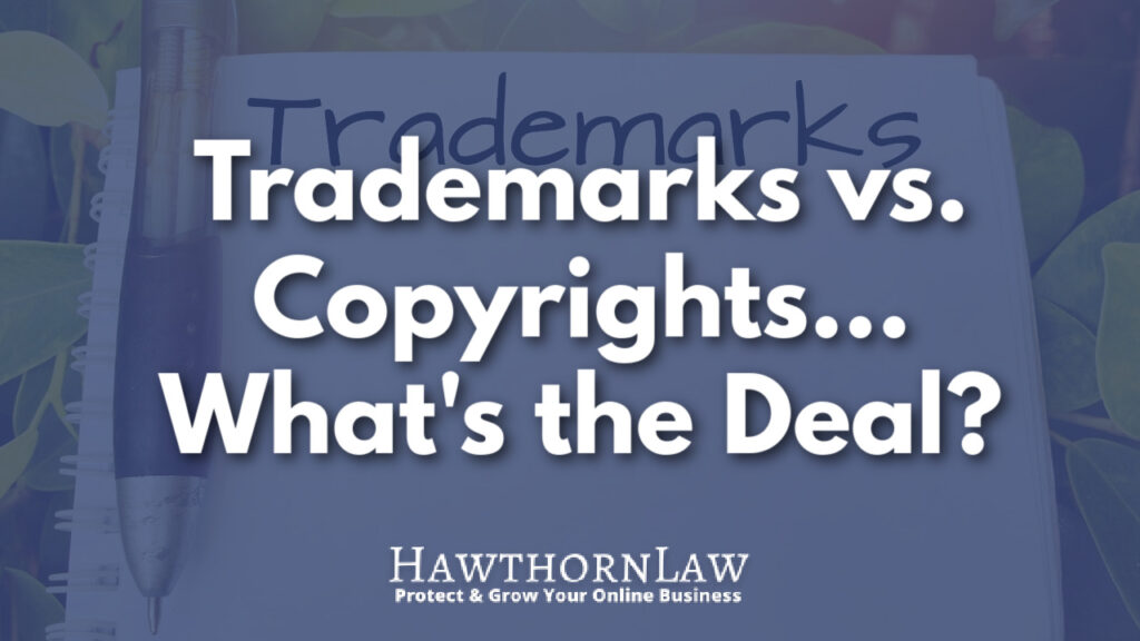 trademarks vs copyrights... whats the deal?