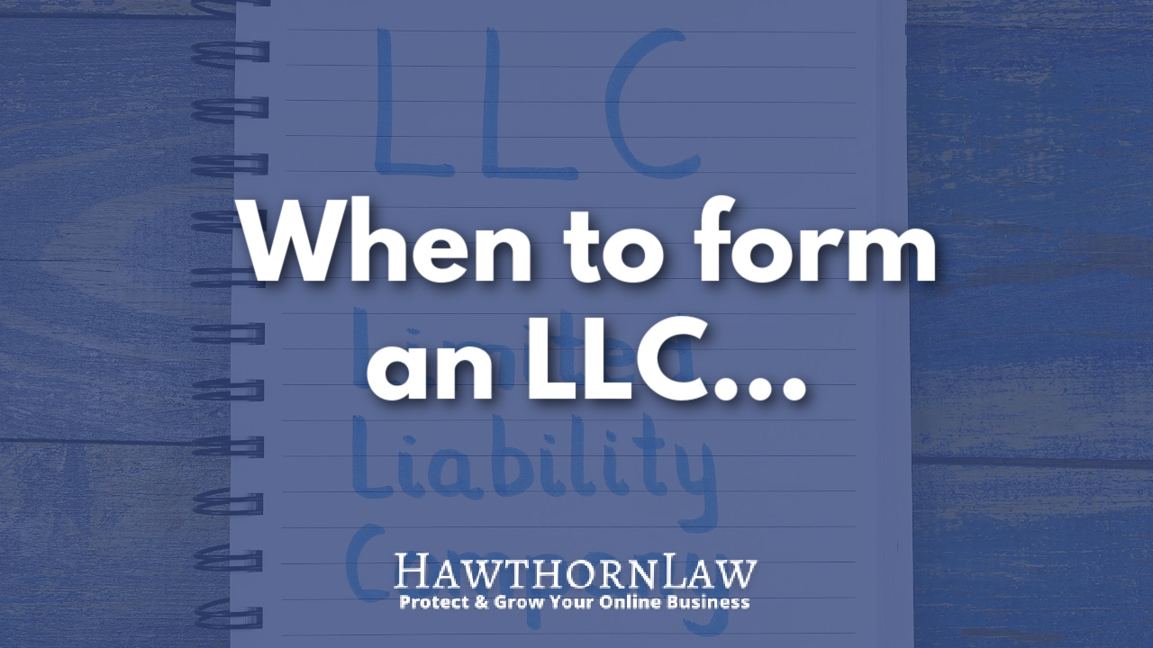 when to form an llc for your online business