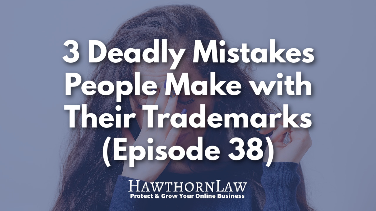 3 Deadly mistakes - exasperated woman realizing she made a mistake with her trademarks