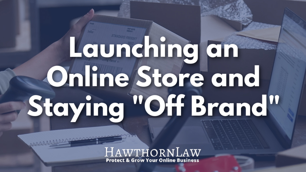 launching an online store and staying off brand