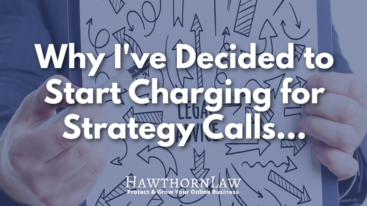 why I'm now charging for strategy calls
