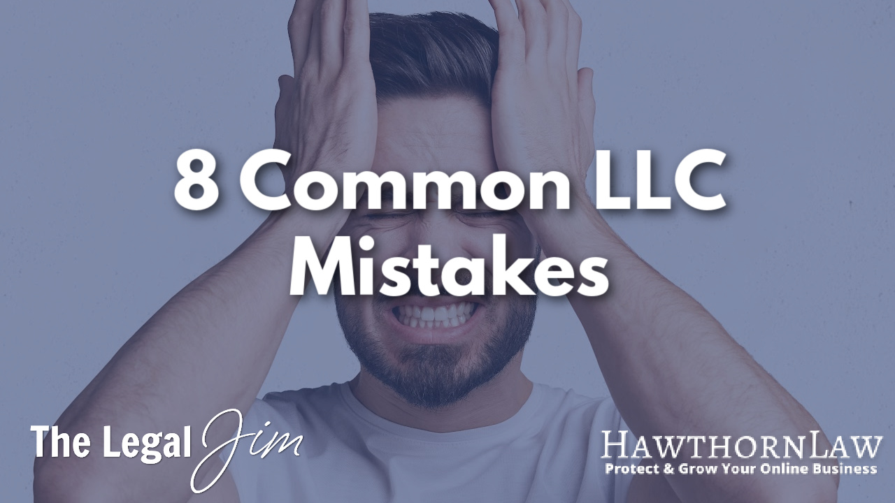 Man holding head overlayed by the title 8 common LLC mistakes